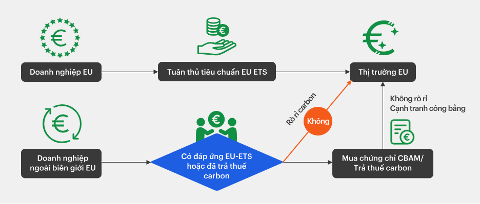 Mô hình hoạt động của hệ thống thuế carbon biên giới mới tại châu Âu
